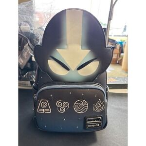 Loungefly Avatar Airbender Aang Dark Cosplay Glow in the Dark Mini Backpack New